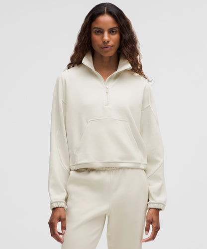 Lululemon Brushed Softstreme Half Zip Bone