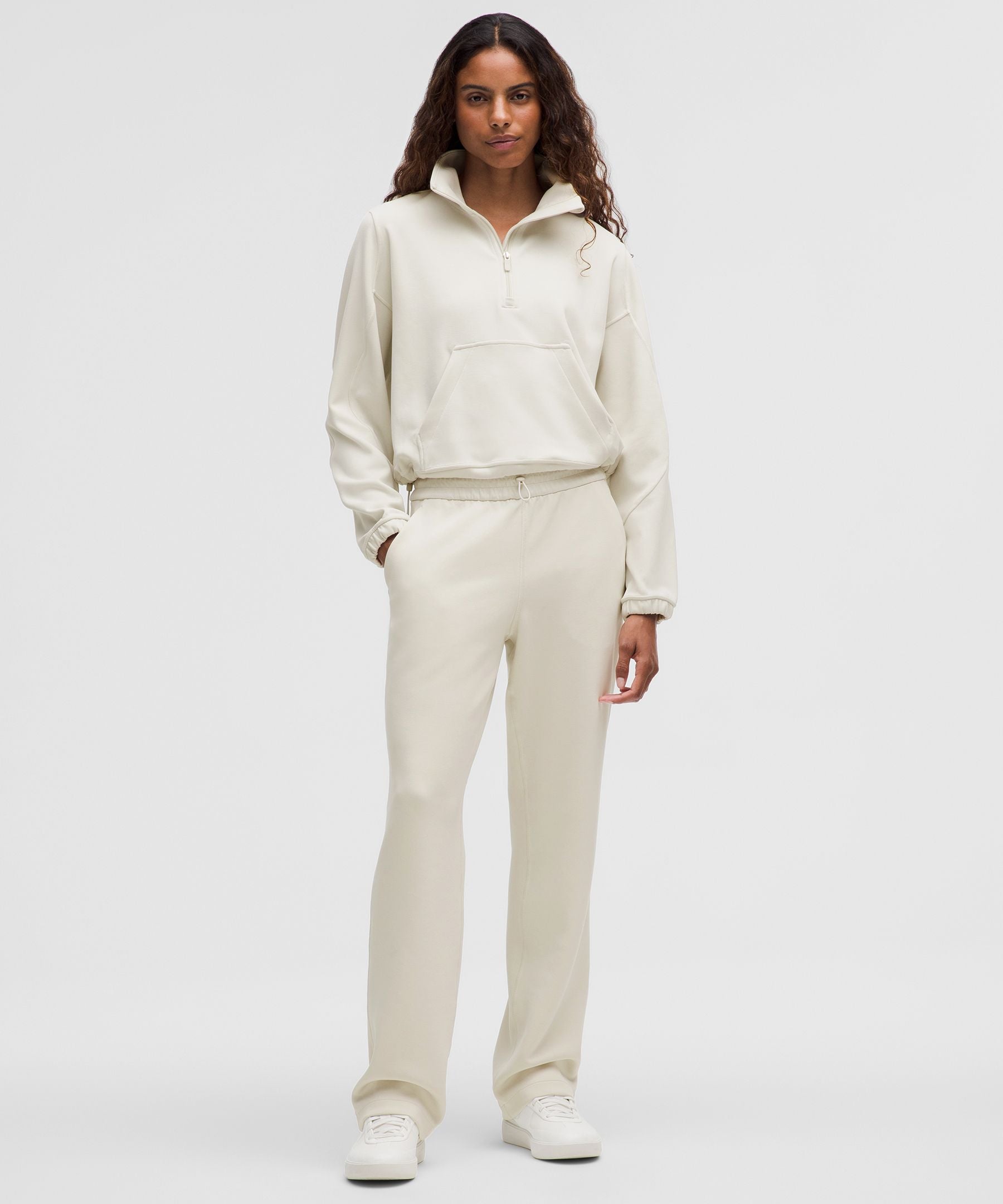 Lululemon Brushed Softstreme Half Zip Bone