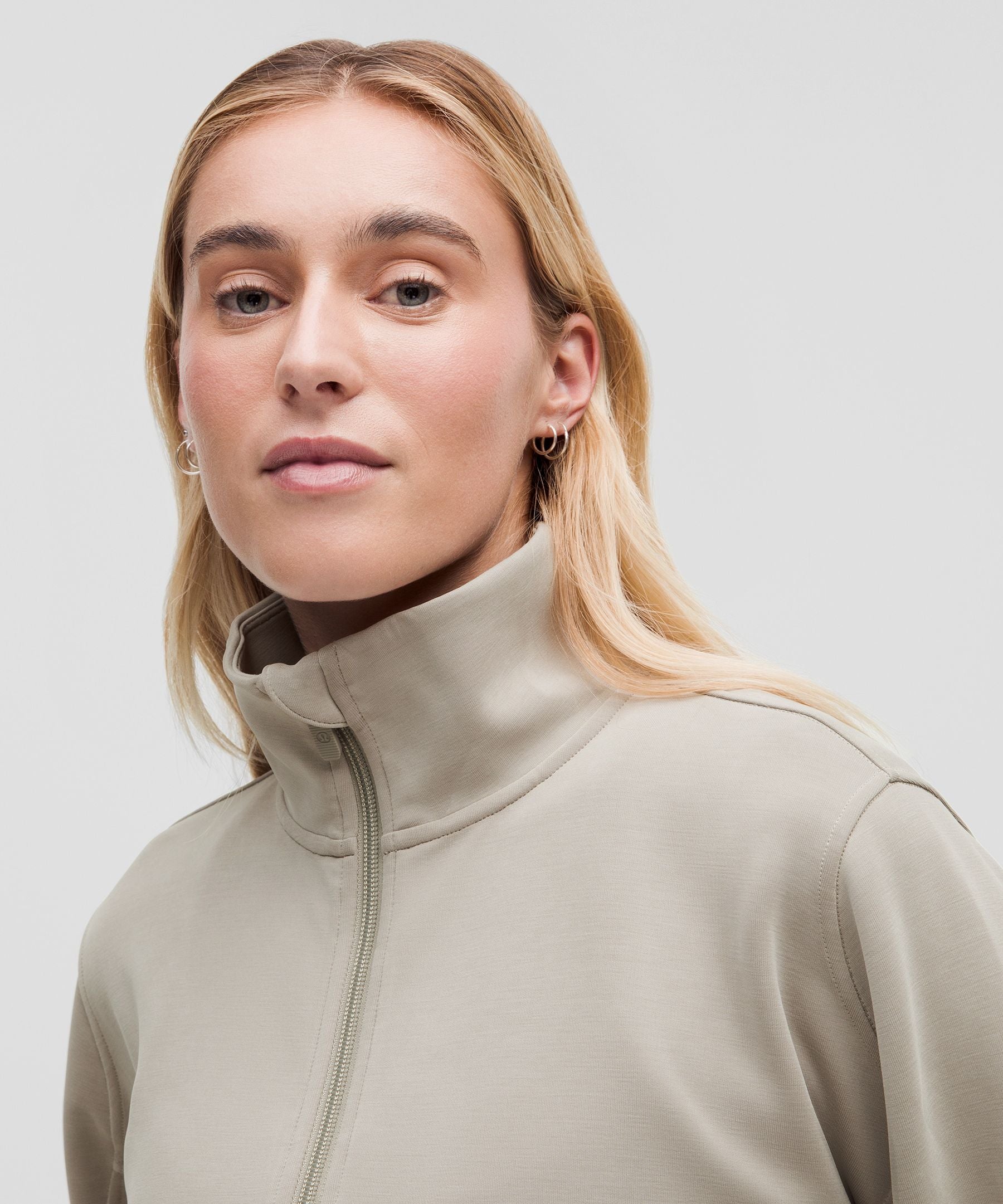 Lululemon Brushed Softstreme Half Zip Riverstone