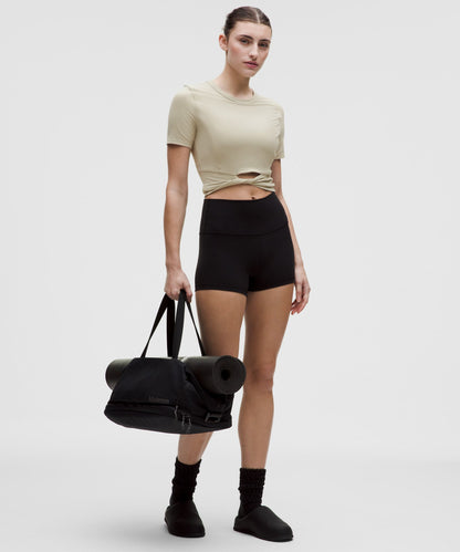 Lululemon Women's Cropped Nulu Twist-Hem Short-Sleeve Shirt