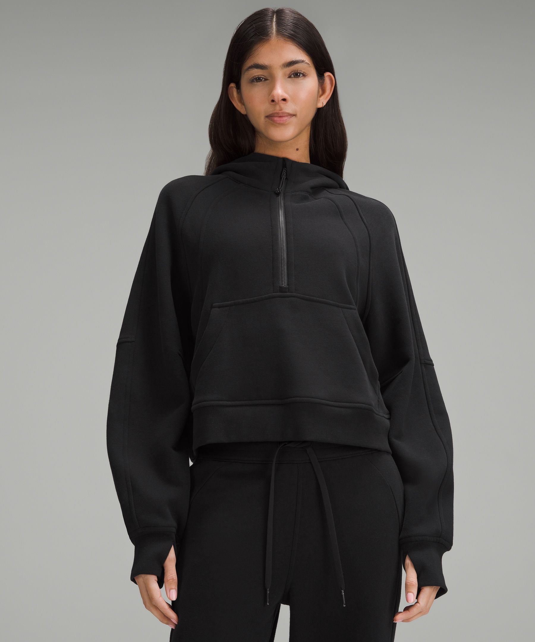 Lululemon Scuba Oversized Half-Zip Hoodie Black