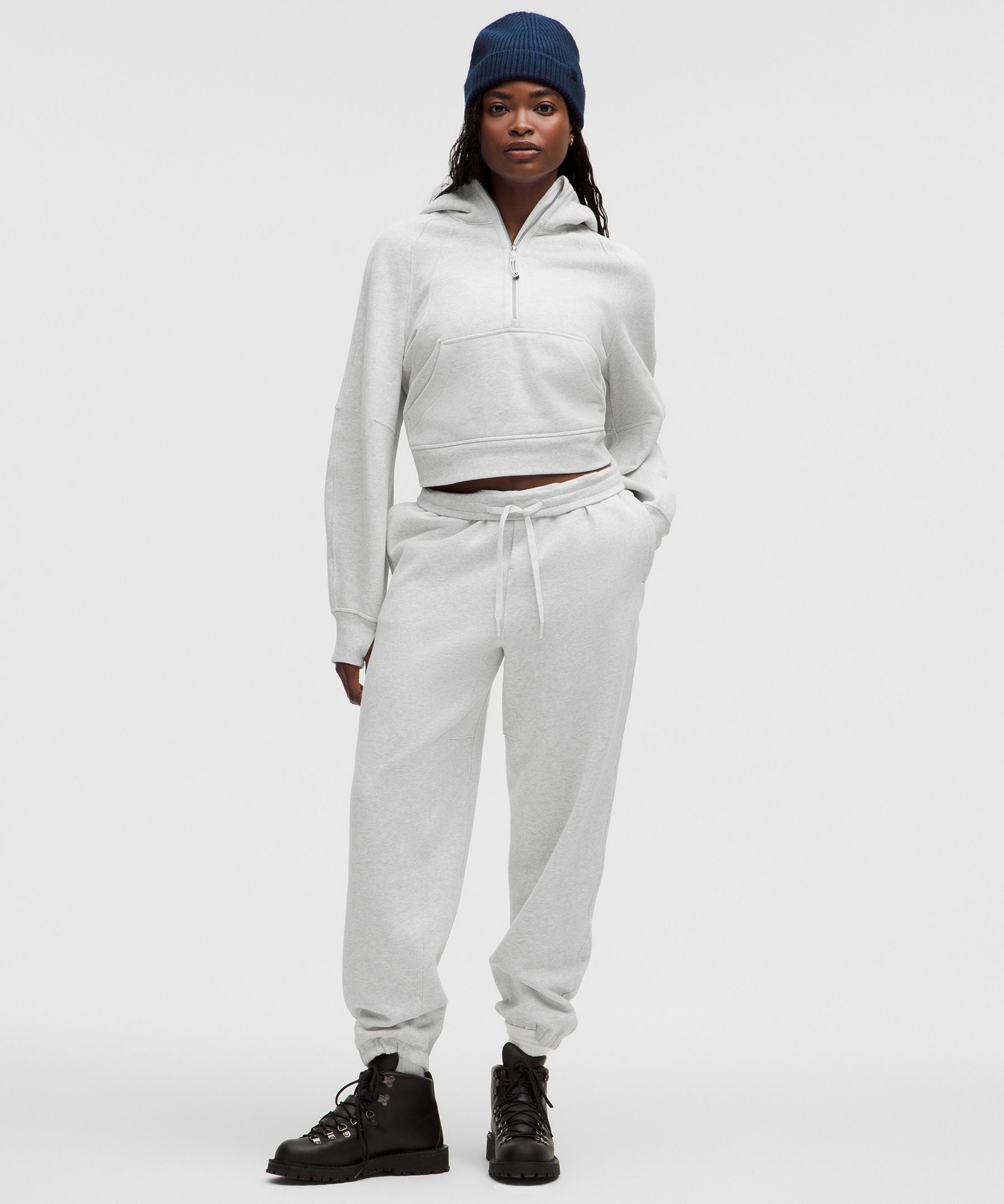 Lululemon Scuba Oversized Half-Zip Hoodie Heathered Core Ultra Light Grey