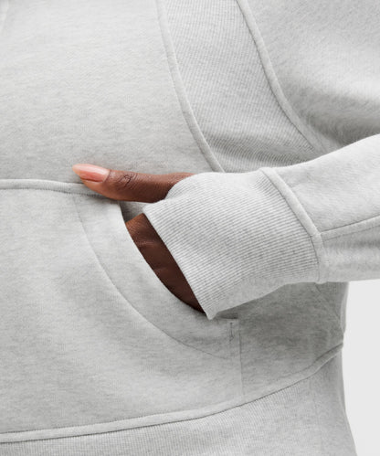 Lululemon Scuba Oversized Half-Zip Hoodie Heathered Core Ultra Light Grey
