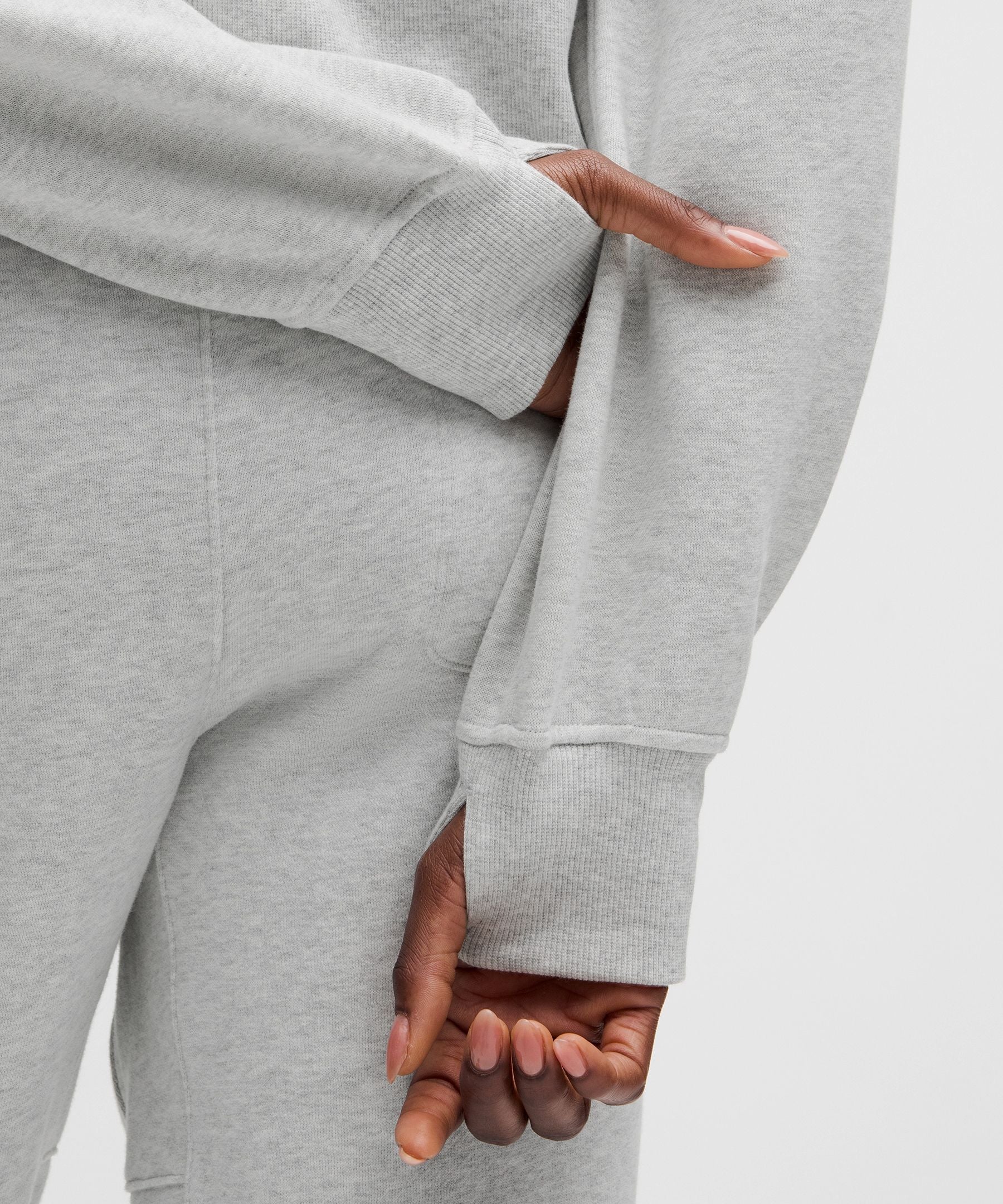 Lululemon Scuba Oversized Half-Zip Hoodie Heathered Core Ultra Light Grey