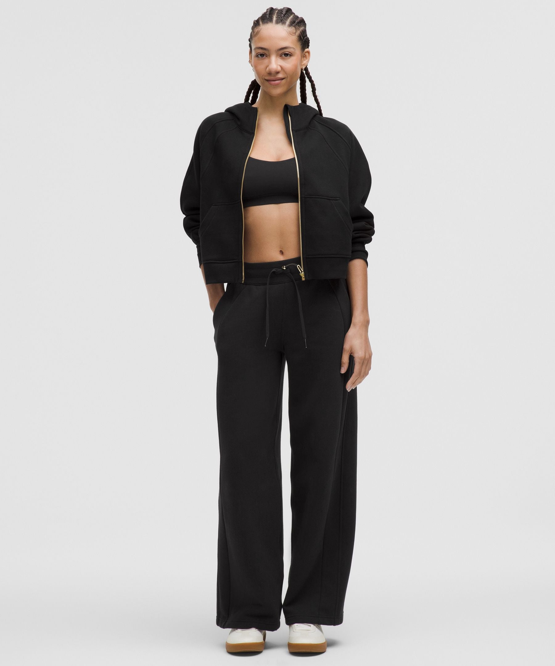 Lululemon Scuba Oversized Full-Zip Hoodie Black/Gold