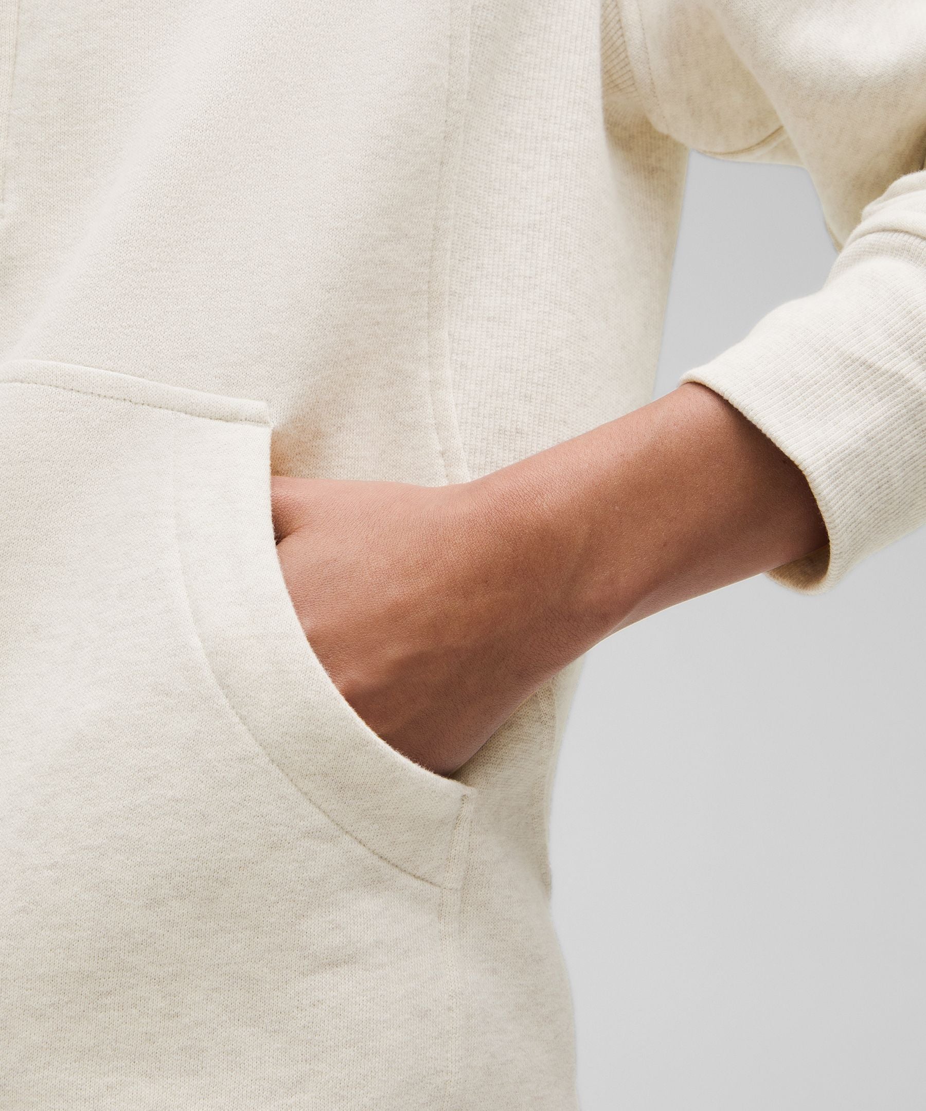 Lululemon Scuba Oversized Funnel-Neck Half Zip *Long Heathered Bone/Gold