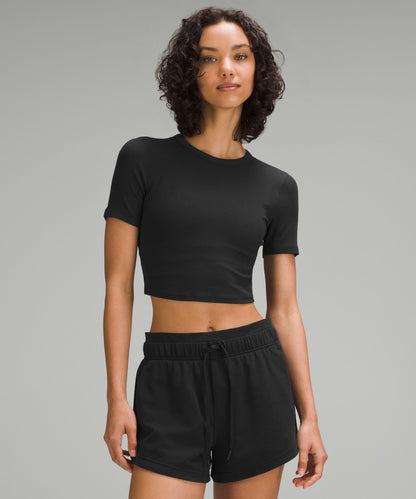 Lululemon Women's Hold Tight Straight-Hem Cropped T-Shirt