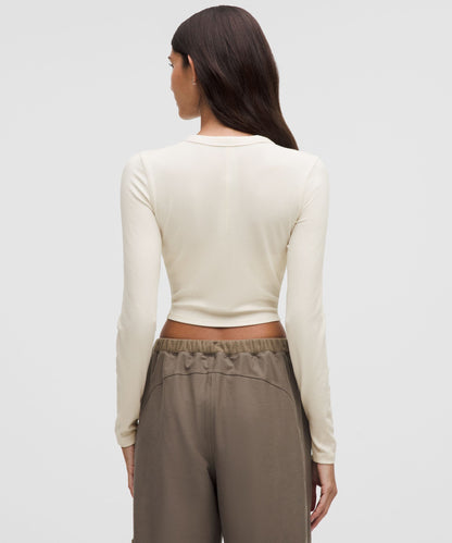 Lululemon Women's Hold Tight Straight-Hem Cropped Long-Sleeve Shirt