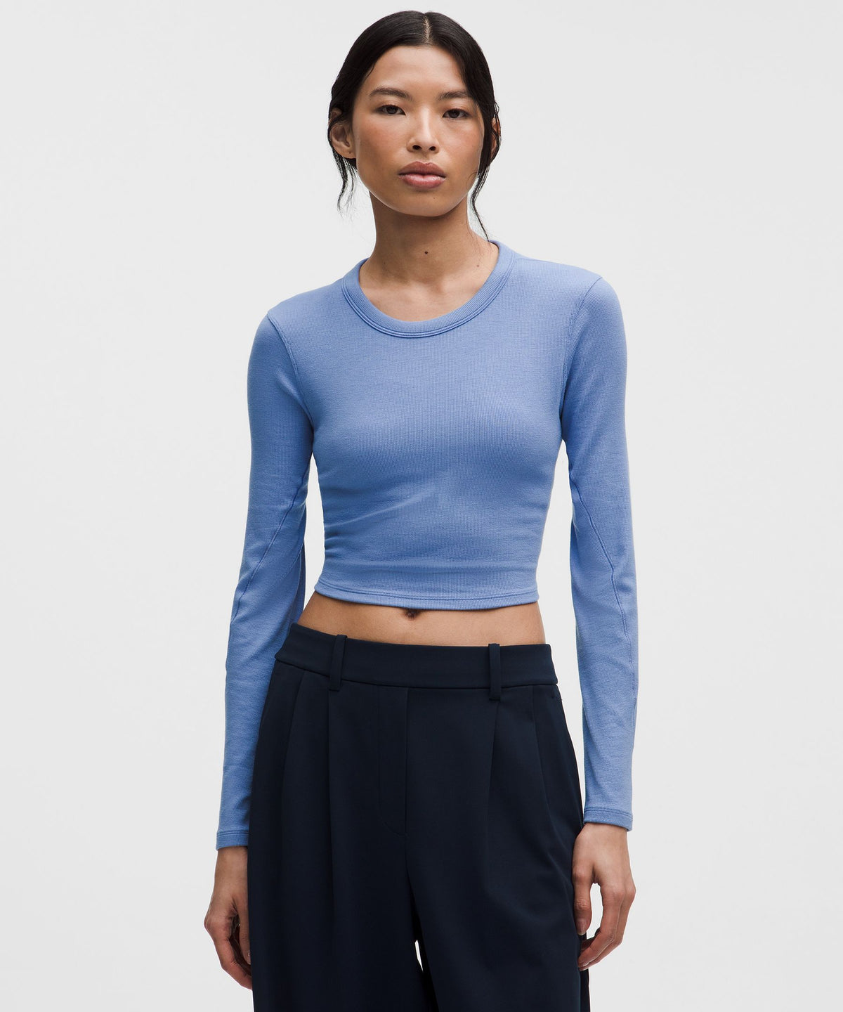 Lululemon Women's Hold Tight Straight-Hem Cropped Long-Sleeve Shirt