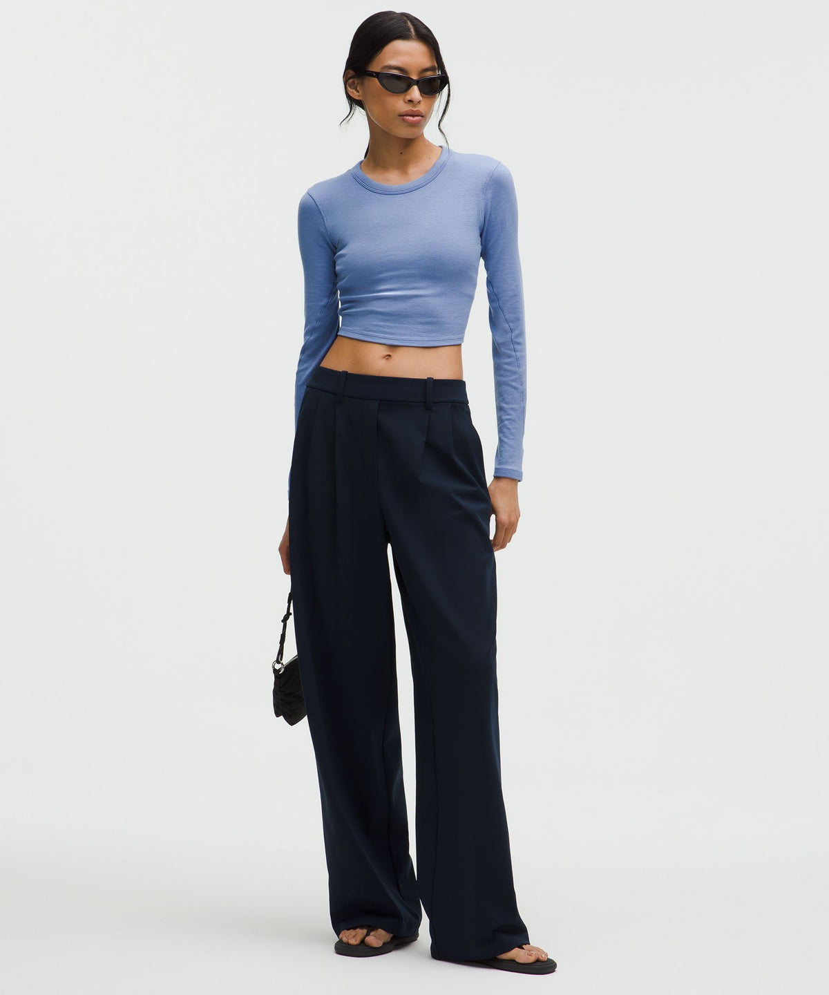 Lululemon Women's Hold Tight Straight-Hem Cropped Long-Sleeve Shirt