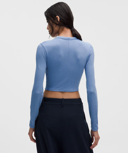 Lululemon Women's Hold Tight Straight-Hem Cropped Long-Sleeve Shirt