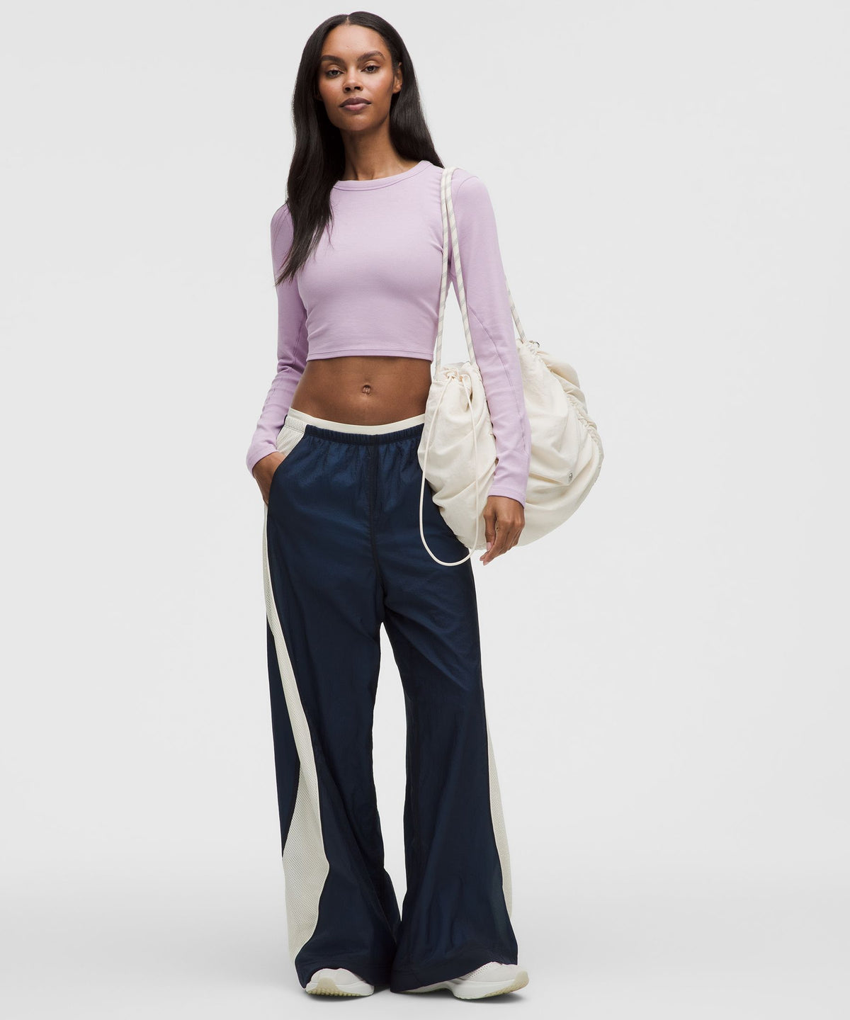 Lululemon Women's Hold Tight Straight-Hem Cropped Long-Sleeve Shirt