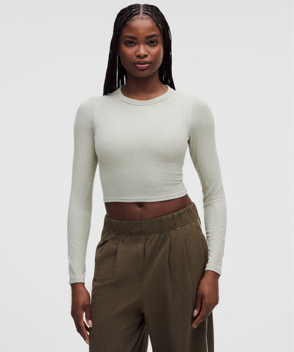 Lululemon Women's Hold Tight Straight-Hem Cropped Long-Sleeve Shirt