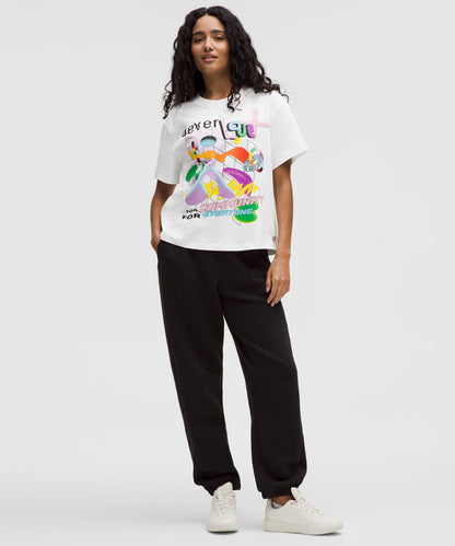 Lululemon Women's Relaxed-Fit Cotton Jersey T-Shirt *Pride Graphic