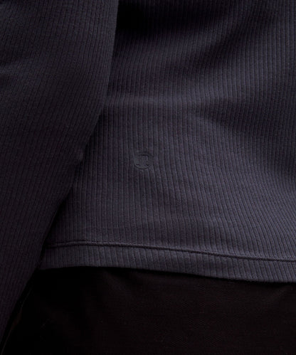 Lululemon Women's Sheer Cotton Ribbed Crewneck Long-Sleeve Shirt