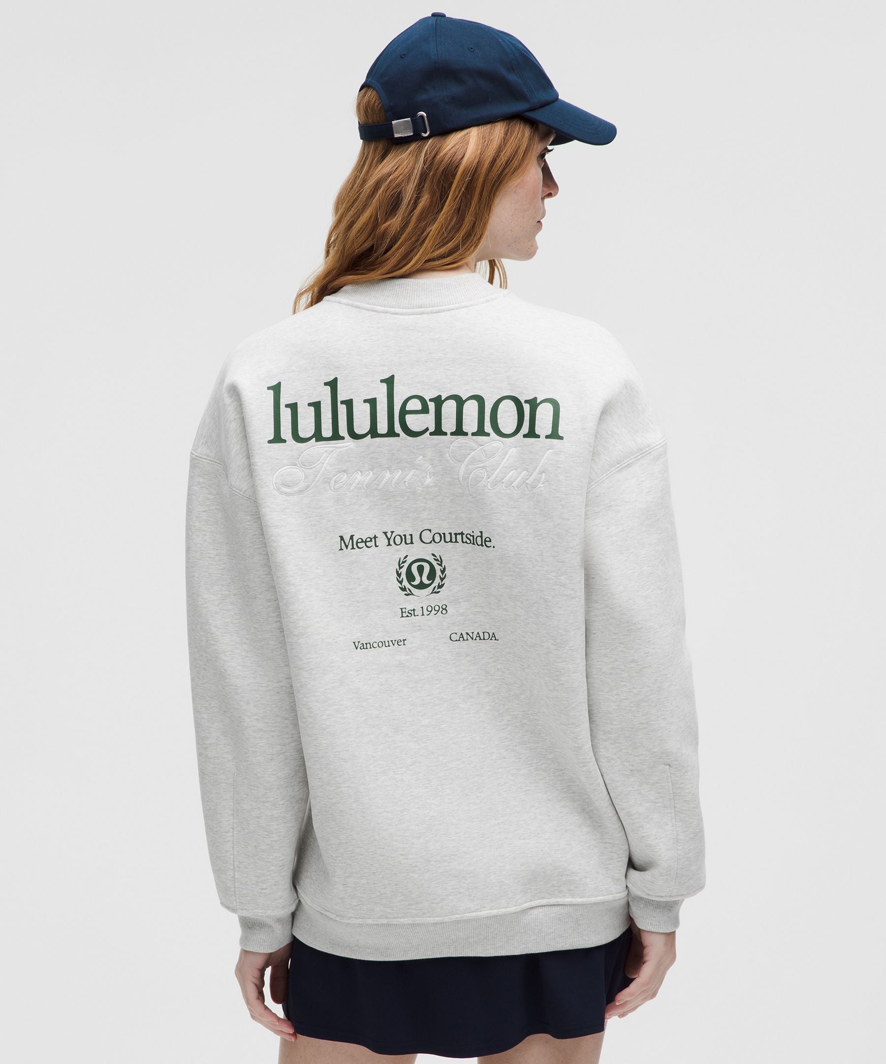 Lululemon Heavyweight Fleece Pullover *Tennis Club Heathered Core Ultra Light Grey/Alouette/White