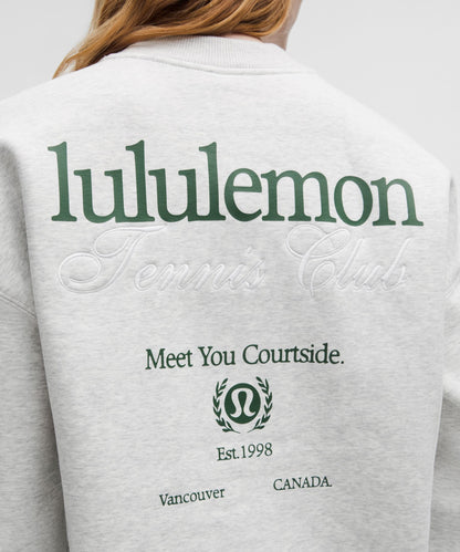 Lululemon Heavyweight Fleece Pullover *Tennis Club Heathered Core Ultra Light Grey/Alouette/White