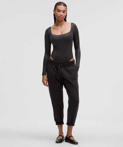 Lululemon Wundermost Ultra-Soft Nulu Square-Neck Long-Sleeve Bodysuit *Shine