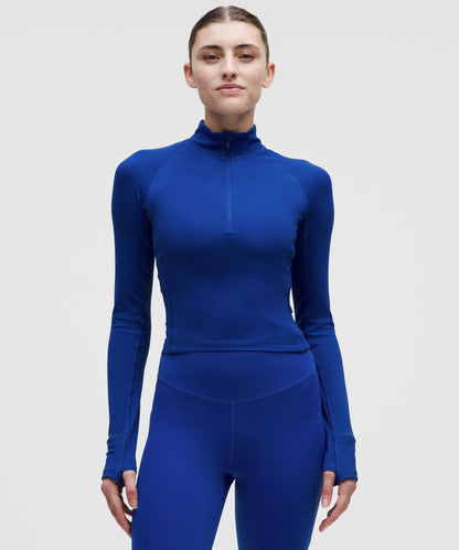 Lululemon Women's It's Rulu Ribbed Cropped Half Zip *Updated