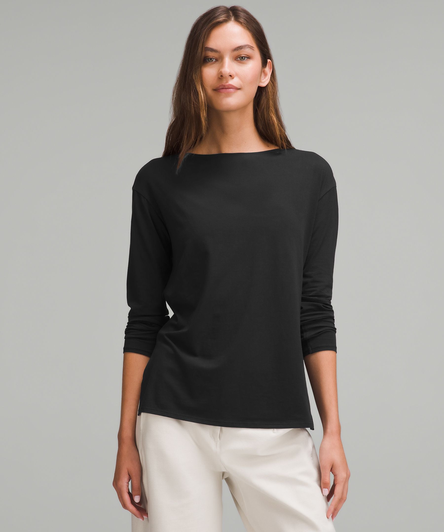 Lululemon Women's Relaxed-Fit Boatneck Long-Sleeve Shirt