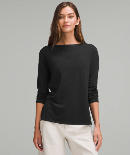 Lululemon Women's Relaxed-Fit Boatneck Long-Sleeve Shirt