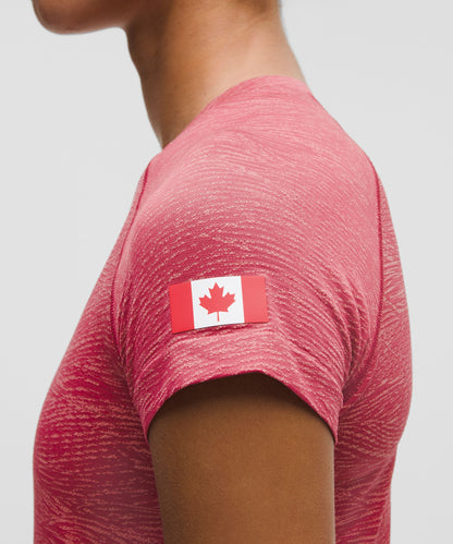 Lululemon Women's Team Canada Swiftly Tech Short-Sleeve Shirt 2.0 Hip Length *CPC Logo