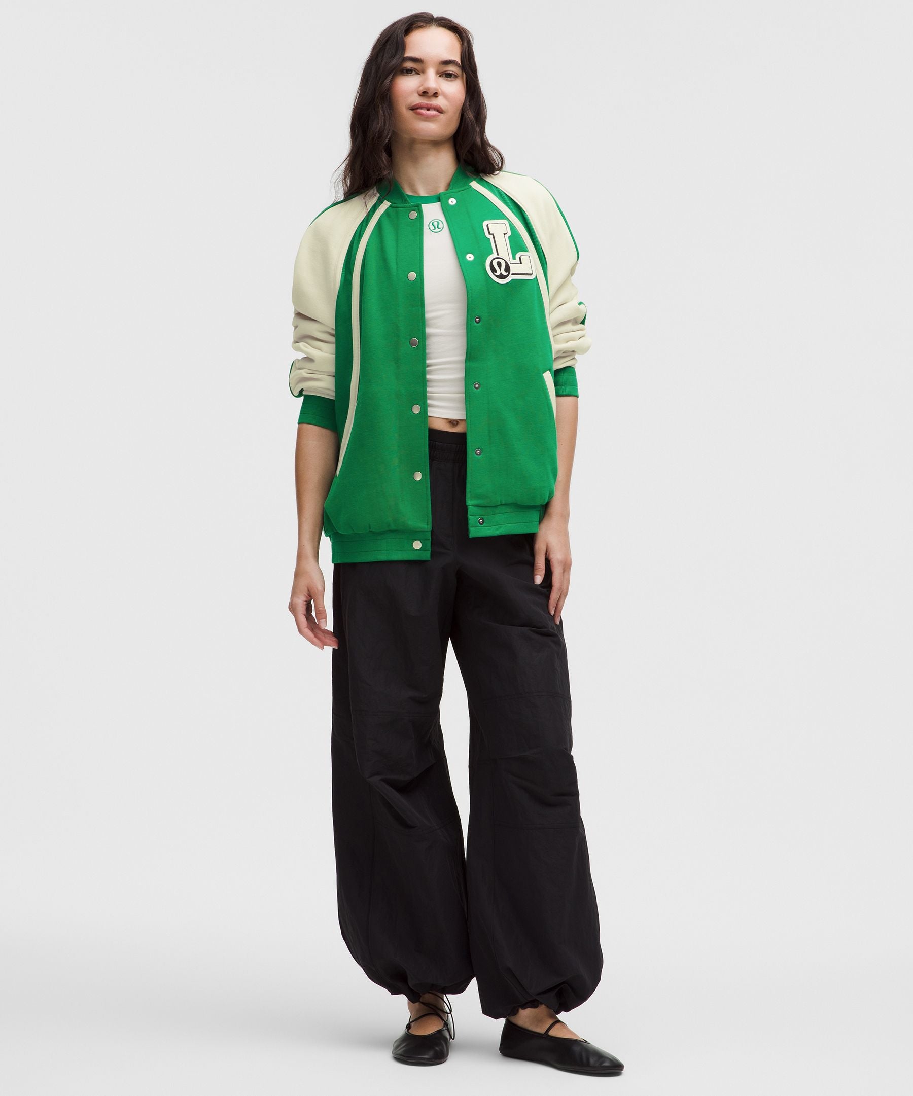 Lululemon Women's Scuba Oversized Collegiate Jacket *Graphic