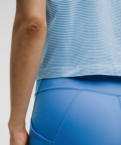 Lululemon Women's Seamless Classic-Fit Mariner Stripe Cropped T-Shirt