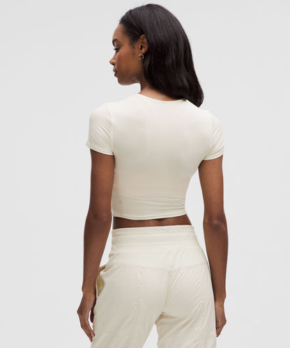 Lululemon Women's Modal-Silk Twist-Front Cropped T-Shirt