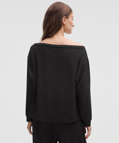 Lululemon Women's BeCalm Oversized Boatneck Long-Sleeve Shirt Black