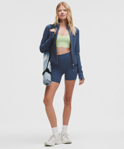 Lululemon Define Cropped Jacket *Nulu Blue Twill/Gold/Gold