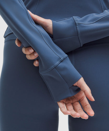 Lululemon Define Cropped Jacket *Nulu Blue Twill/Gold/Gold