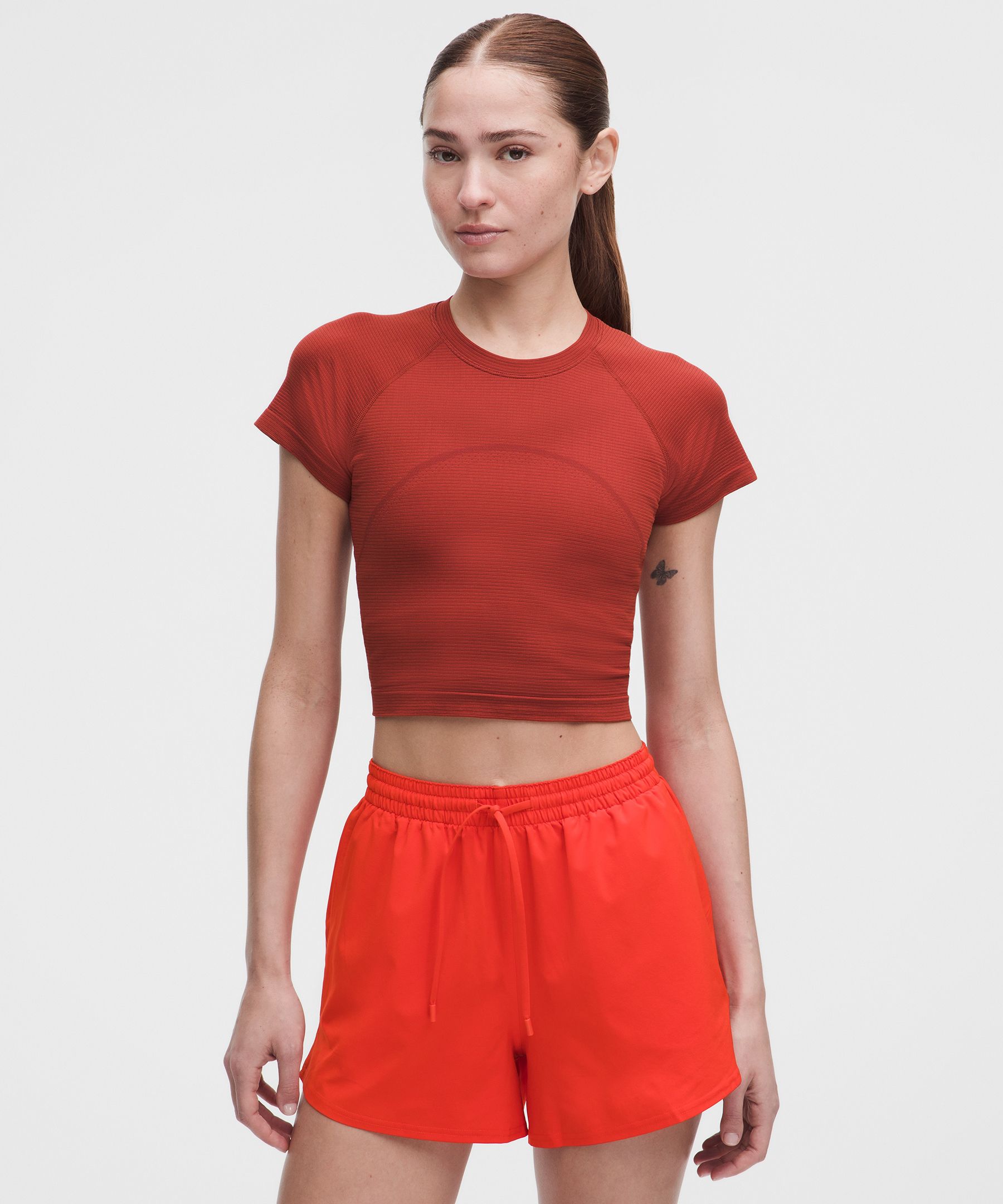 Lululemon Women's Swiftly Tech Cropped Short-Sleeve Shirt 2.0