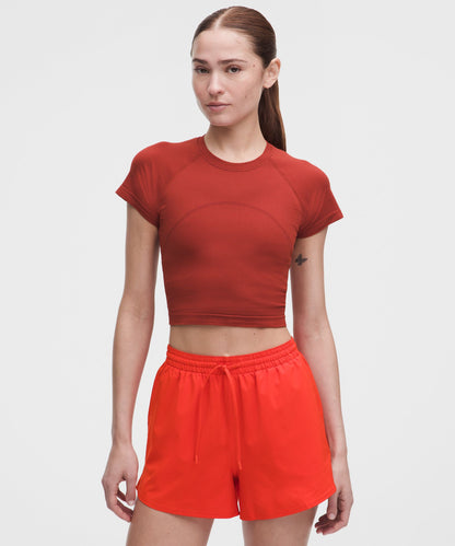 Lululemon Women's Swiftly Tech Cropped Short-Sleeve Shirt 2.0