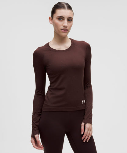 Lululemon Women's Team Canada Swiftly Tech Long-Sleeve Shirt 2.0 Waist Length *COC Logo