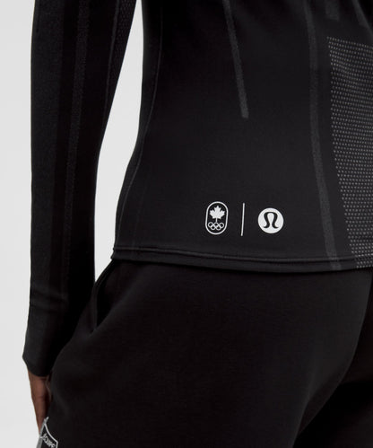 Lululemon Women's Team Canada Women's Seamless Mockneck Base Layer *COC Logo
