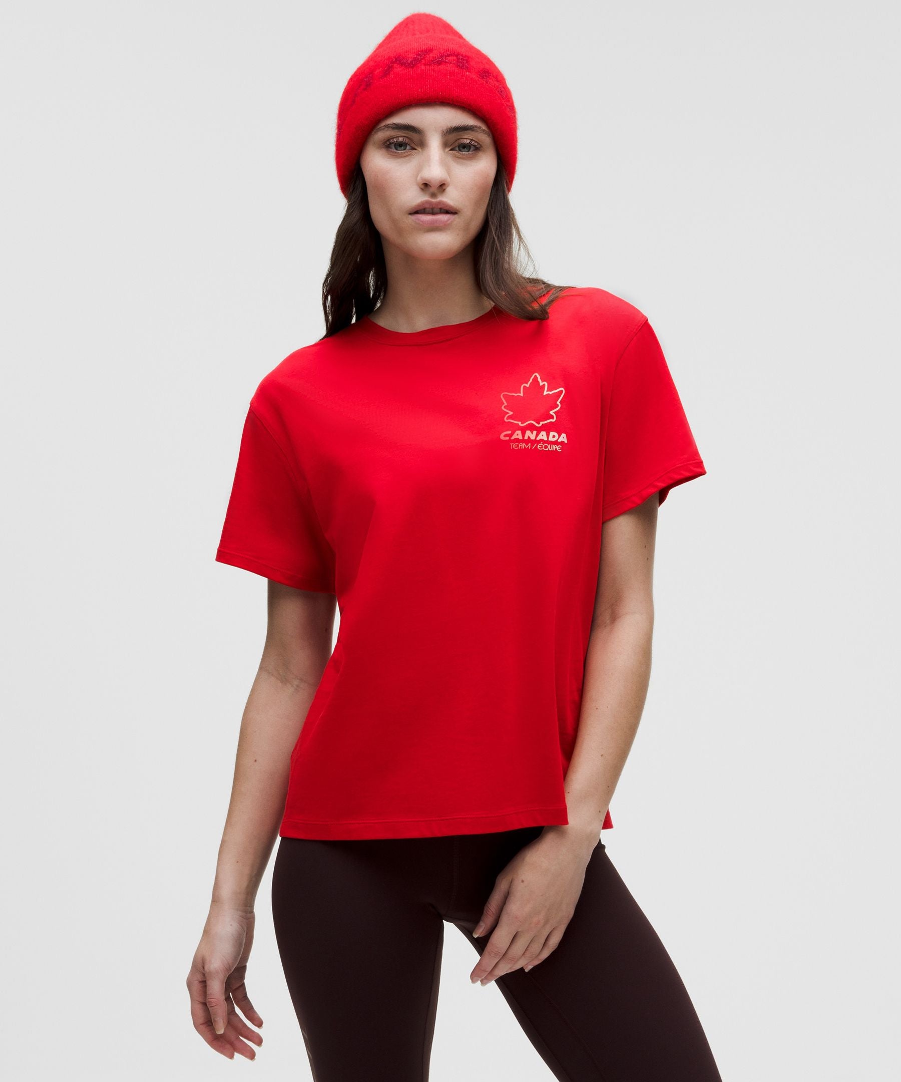 Lululemon Women's Team Canada Women's Cotton Jersey T-Shirt *COC Logo