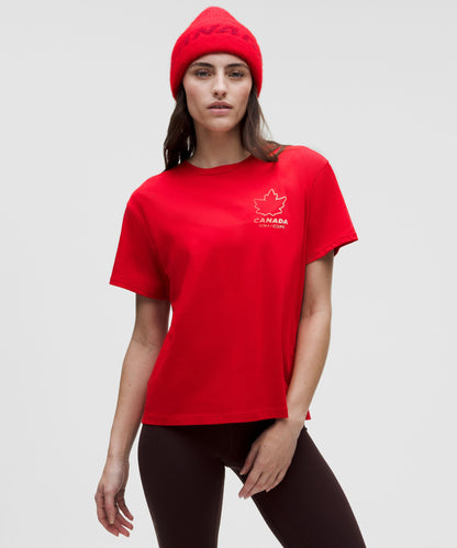 Lululemon Women's Team Canada Women's Cotton Jersey T-Shirt *COC Logo