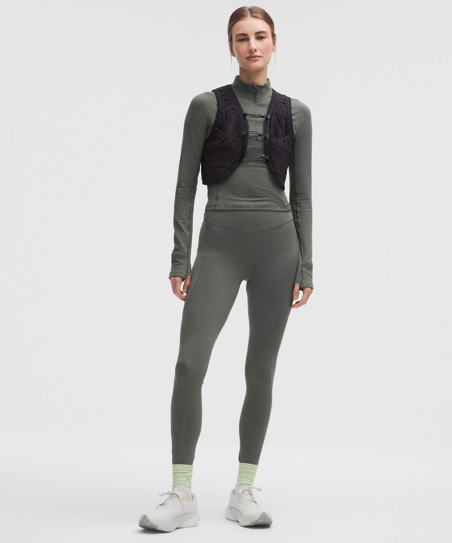 Lululemon It's Rulu Cropped Half Zip *Chevron Updated