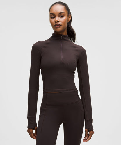 Lululemon Women's It's Rulu Cropped Half Zip *Chevron Updated