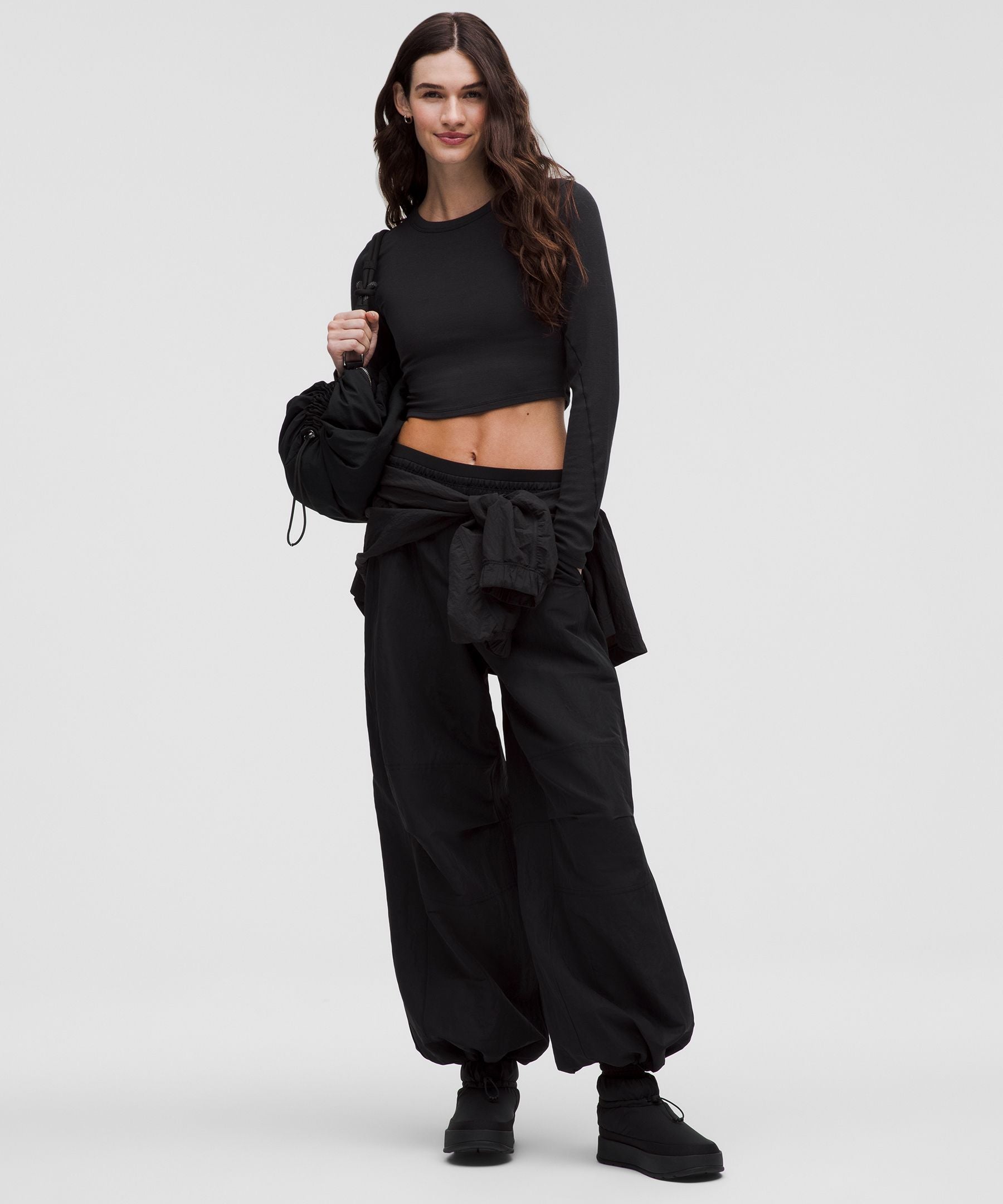 Lululemon Women's Hold Tight Straight-Hem Cropped Long-Sleeve Shirt