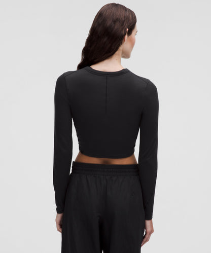 Lululemon Women's Hold Tight Straight-Hem Cropped Long-Sleeve Shirt