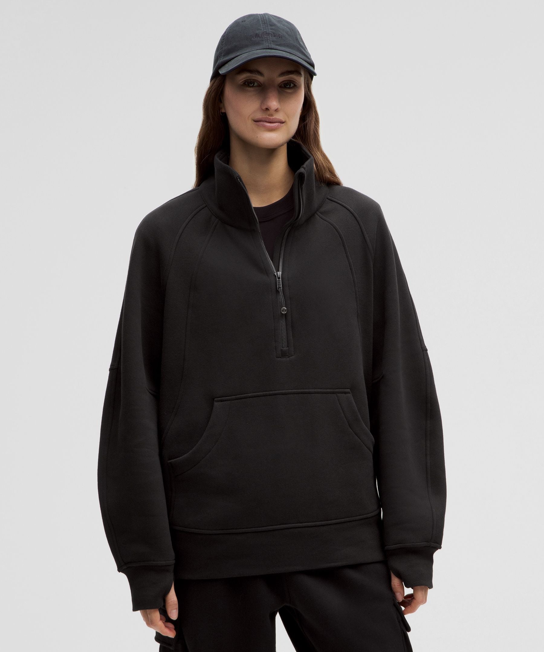 Lululemon Scuba Oversized Funnel-Neck Half Zip *Long Black