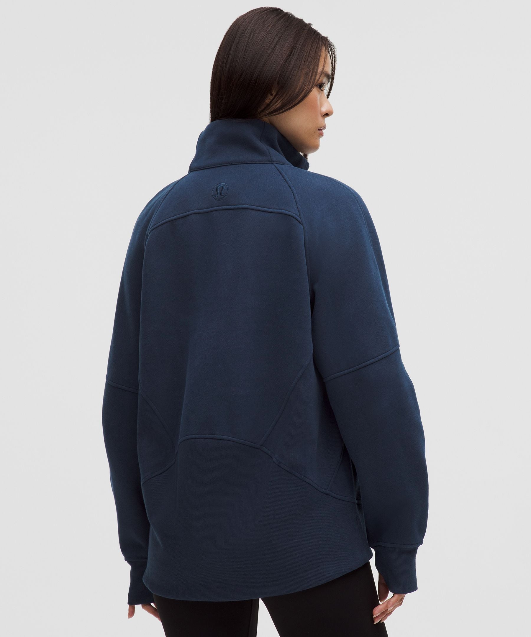 Lululemon Scuba Oversized Funnel-Neck Half Zip *Long Club Blue/Gold