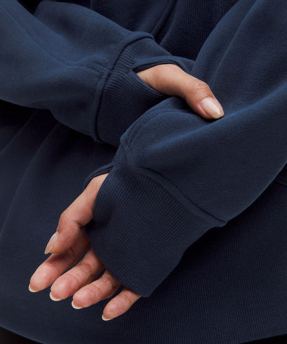 Lululemon Scuba Oversized Funnel-Neck Half Zip *Long Club Blue/Gold