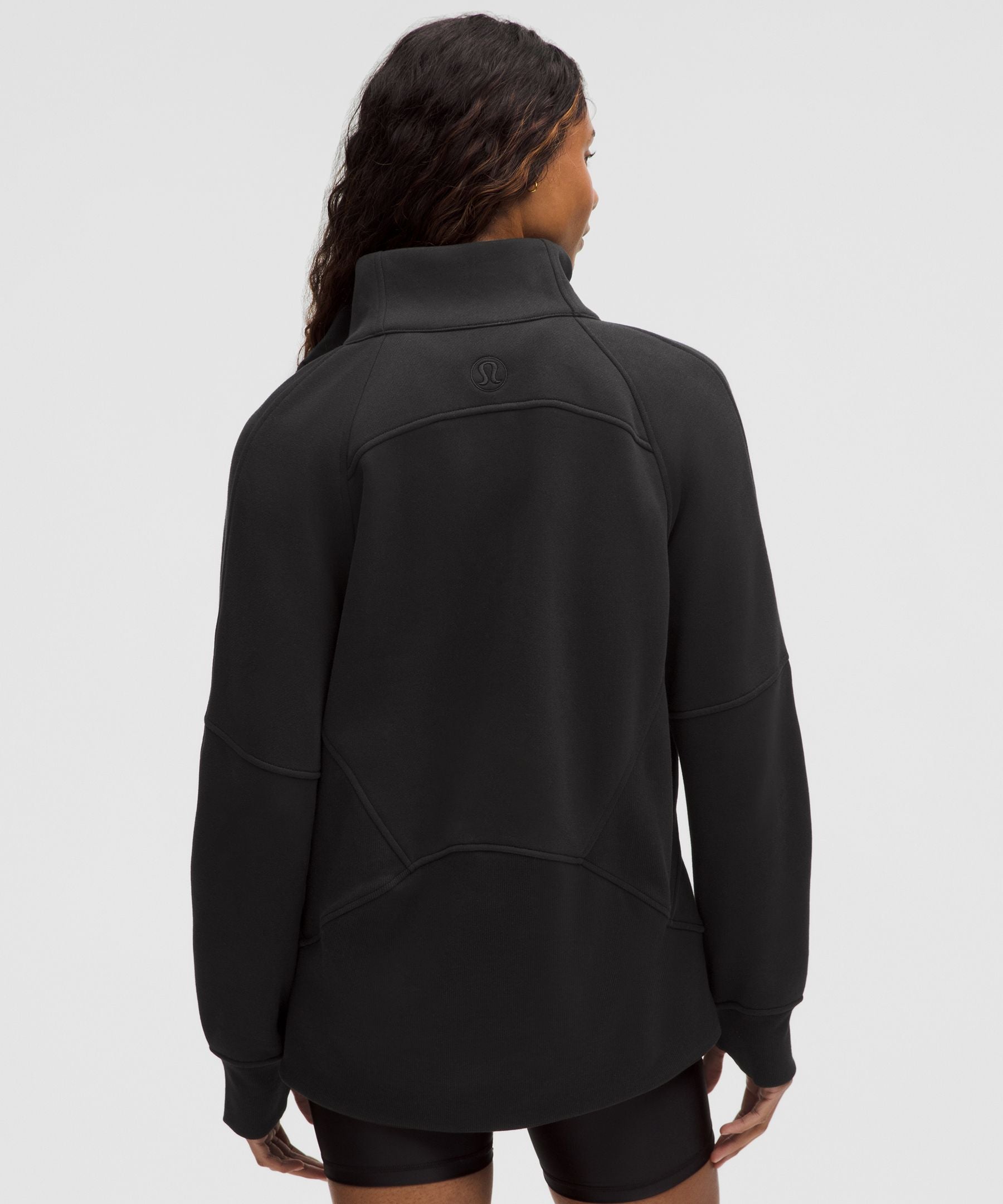 Lululemon Scuba Oversized Funnel-Neck Half Zip *Long Black/Gold
