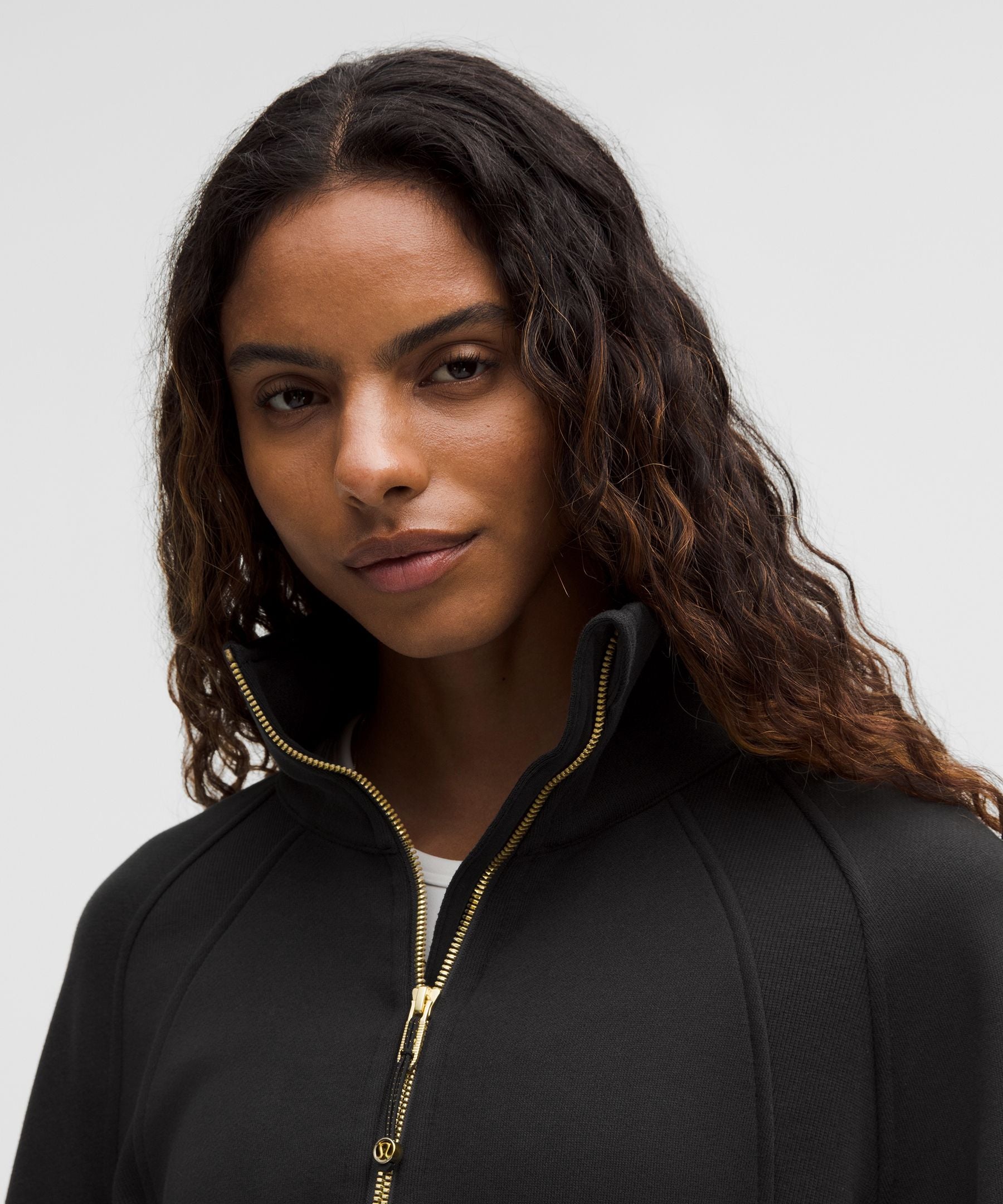 Lululemon Scuba Oversized Funnel-Neck Half Zip *Long Black/Gold