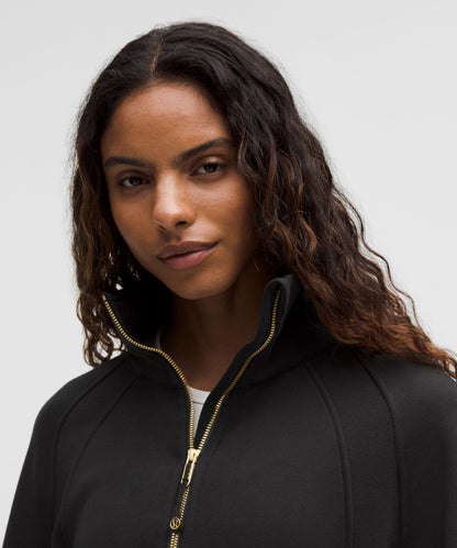 Lululemon Scuba Oversized Funnel-Neck Half Zip *Long Black/Gold