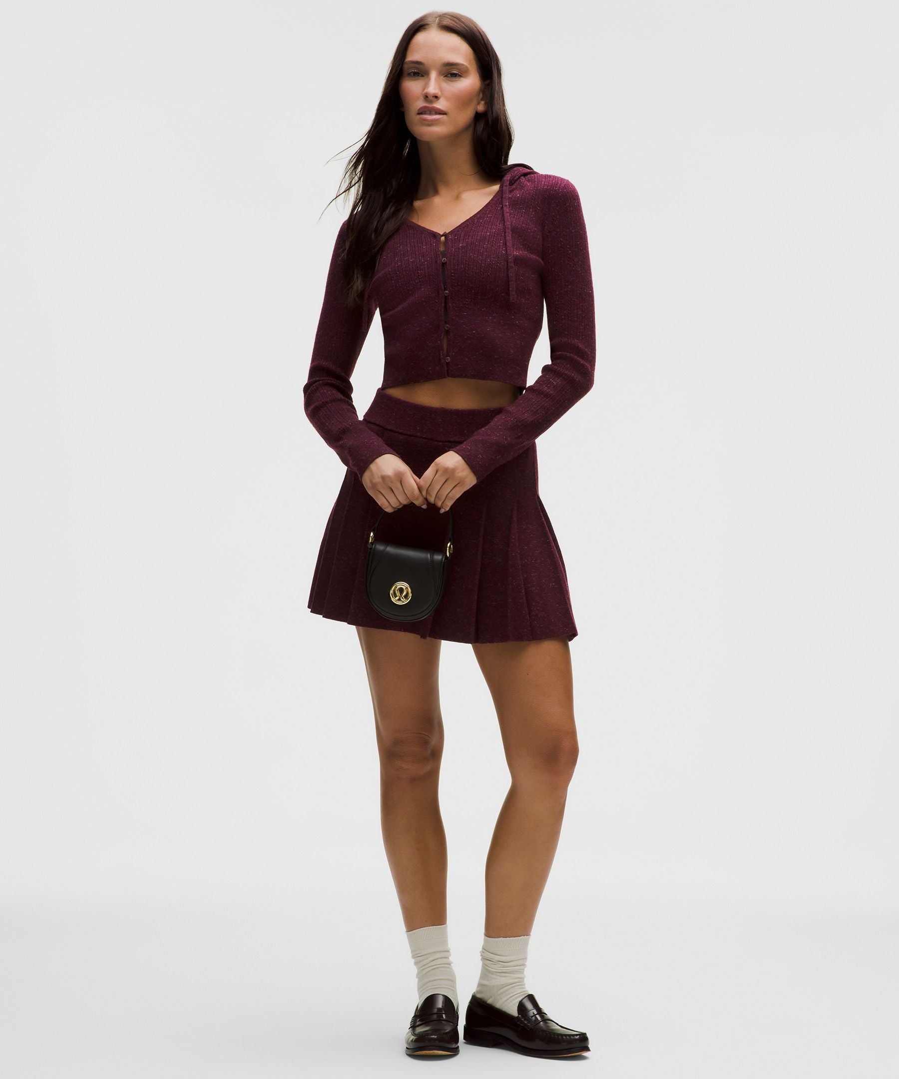 Lululemon Micro Cable Merino Wool Hooded Cardigan