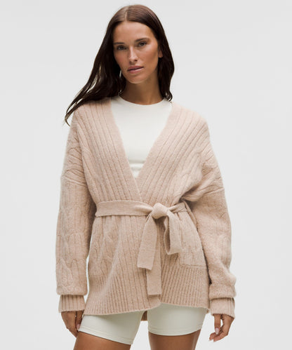 Lululemon Alpaca-Blend Tie-Front Long Cardigan